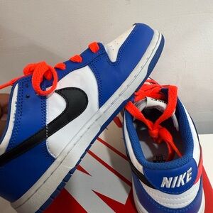 Nike Kids Sneakers in Blue, White, and Orange